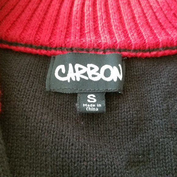 Carbon Men's Sweater, Quarter Zip Pullover, Sz Small - Picture 5 of 10